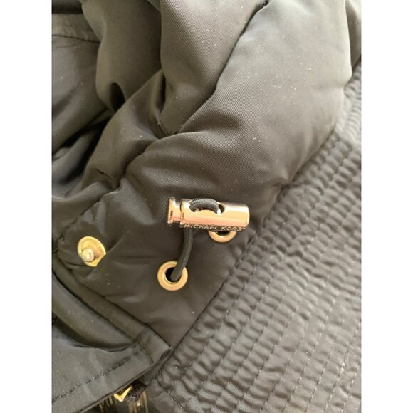 Michael Kors Womens Black Down Parka XXL Plus Fur Hood Zip Washable 8726 EUC - Picture 7 of 11